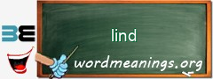 WordMeaning blackboard for lind